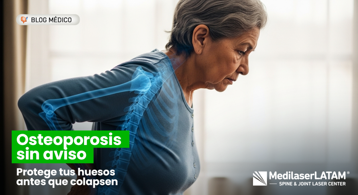 La osteoporosis no avisa hasta que ocurre una fractura. Conoce las señales de alerta y cómo proteger tu densidad ósea a tiempo.